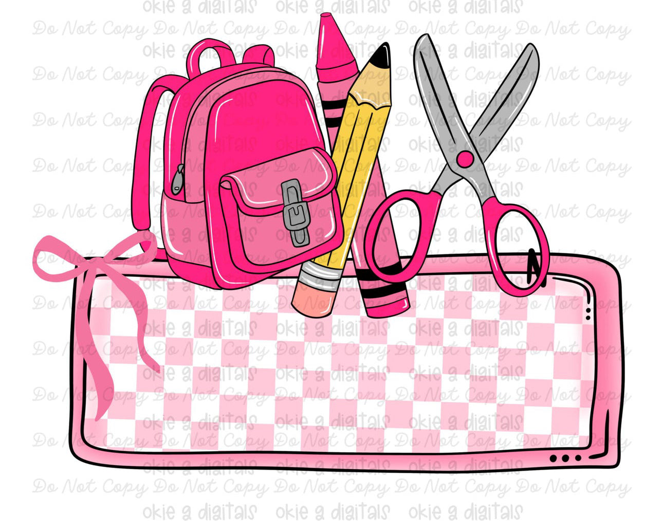 Pink name tag