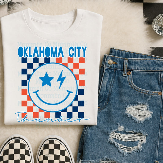 Orange & Blue Checks