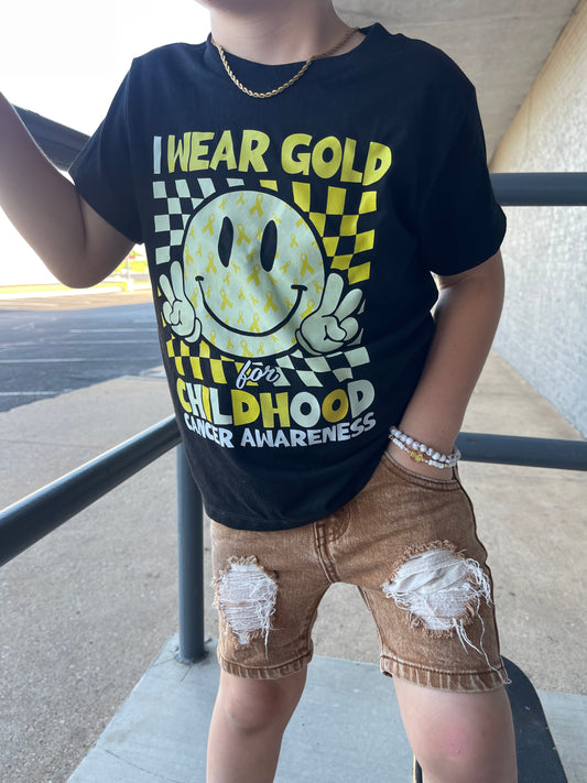 I wear Gold for Childhood Cancer