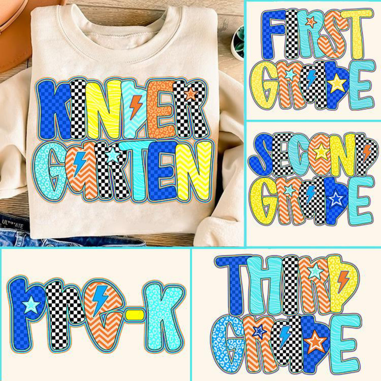 Blue and orange grade