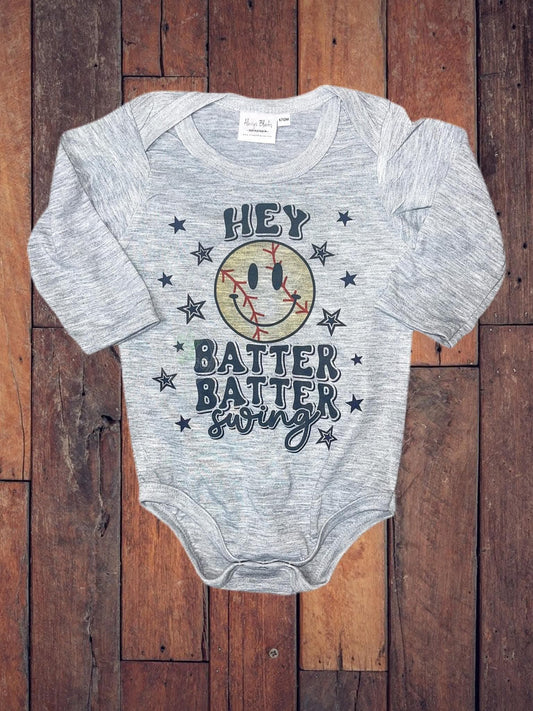 Hey batter smiley baseball