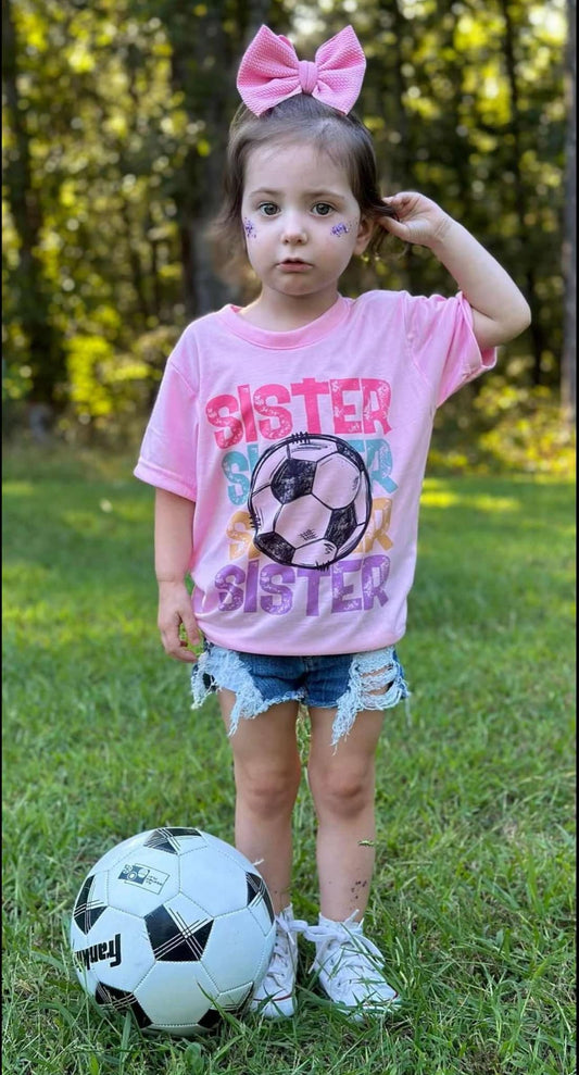 Pastel soccer sister