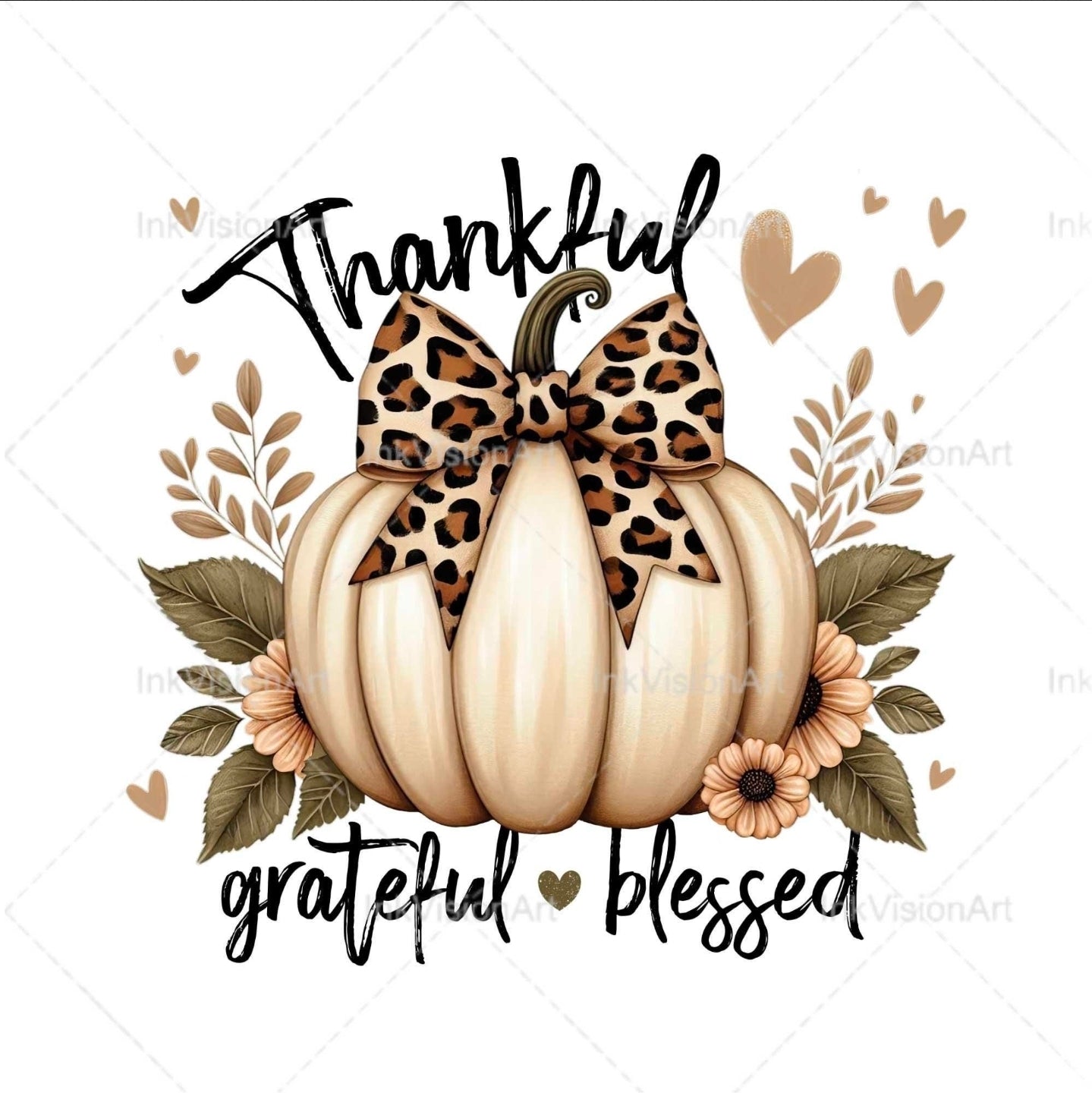 Thankful cheetah pumpkin