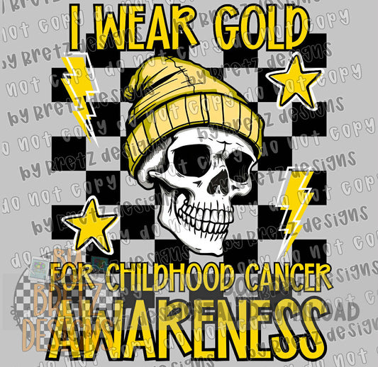 I wear gold skelly