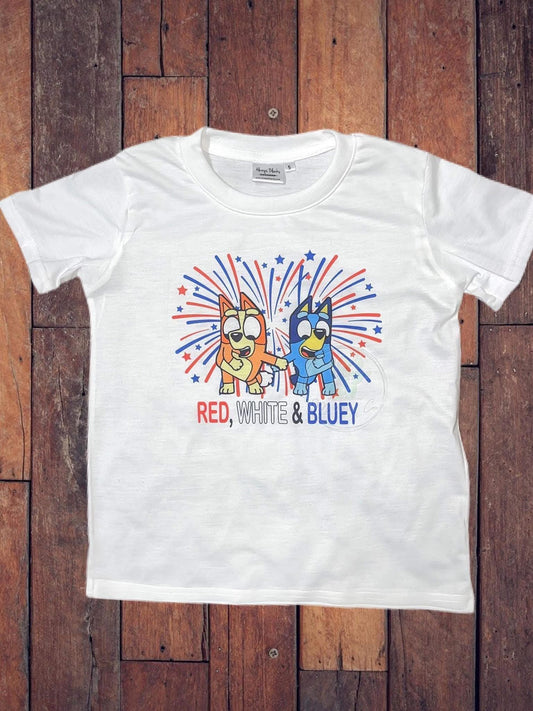 Red white and bloo fireworks