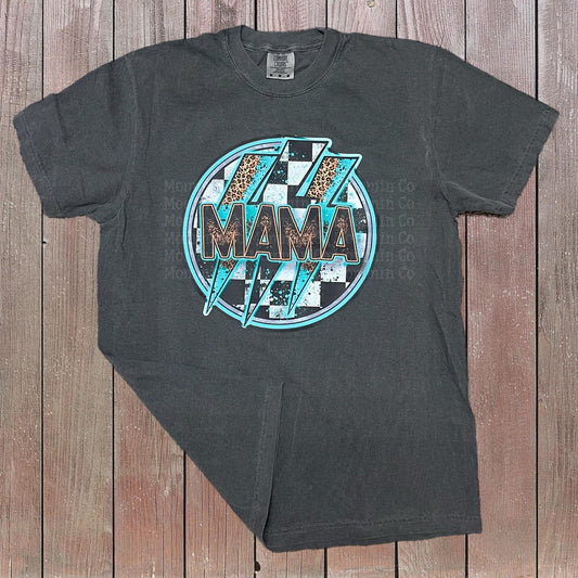 Mama turquoise checks